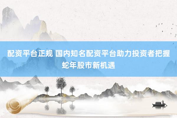 配资平台正规 国内知名配资平台助力投资者把握蛇年股市新机遇